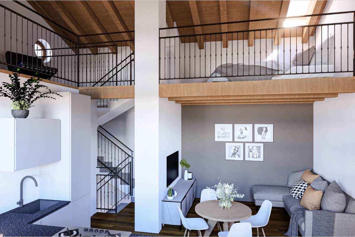 Nuovo trilocale con mansarda