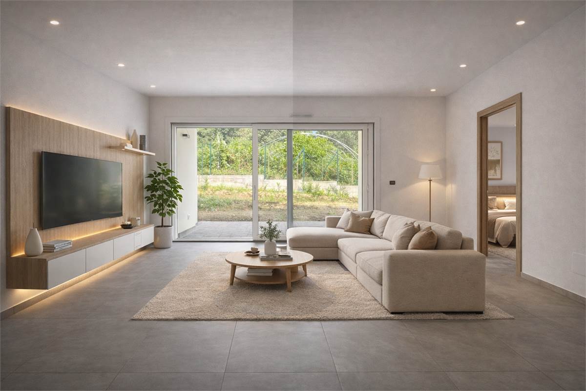 Nuovo trilocale con giardino